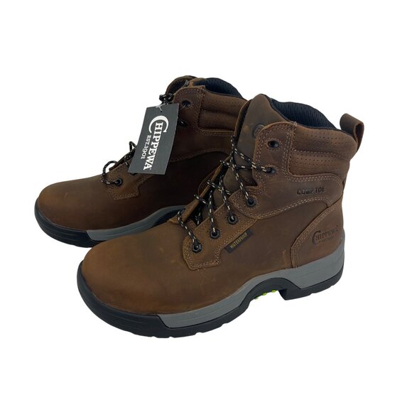 Chippewa Steel Toe Work Boots Size 10D Brown Leather - Picture 6 of 8